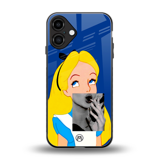 wonderland treat back phone cover | glass case for iphone 16 plus