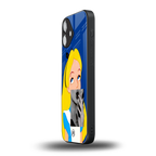 wonderland treat back phone cover | glass case for iphone 16 plus