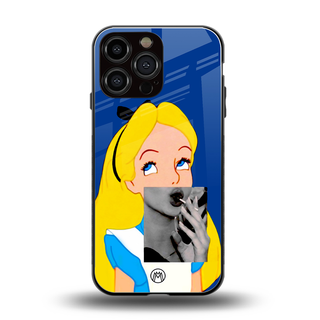 wonderland treat back phone cover | glass case for iphone 16 pro max