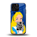 wonderland treat back phone cover | glass case for iphone 16 pro max