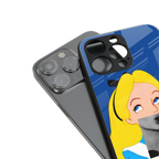 wonderland treat back phone cover | glass case for iphone 14 plus