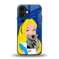 wonderland treat back phone cover | glass case for iphone 16
