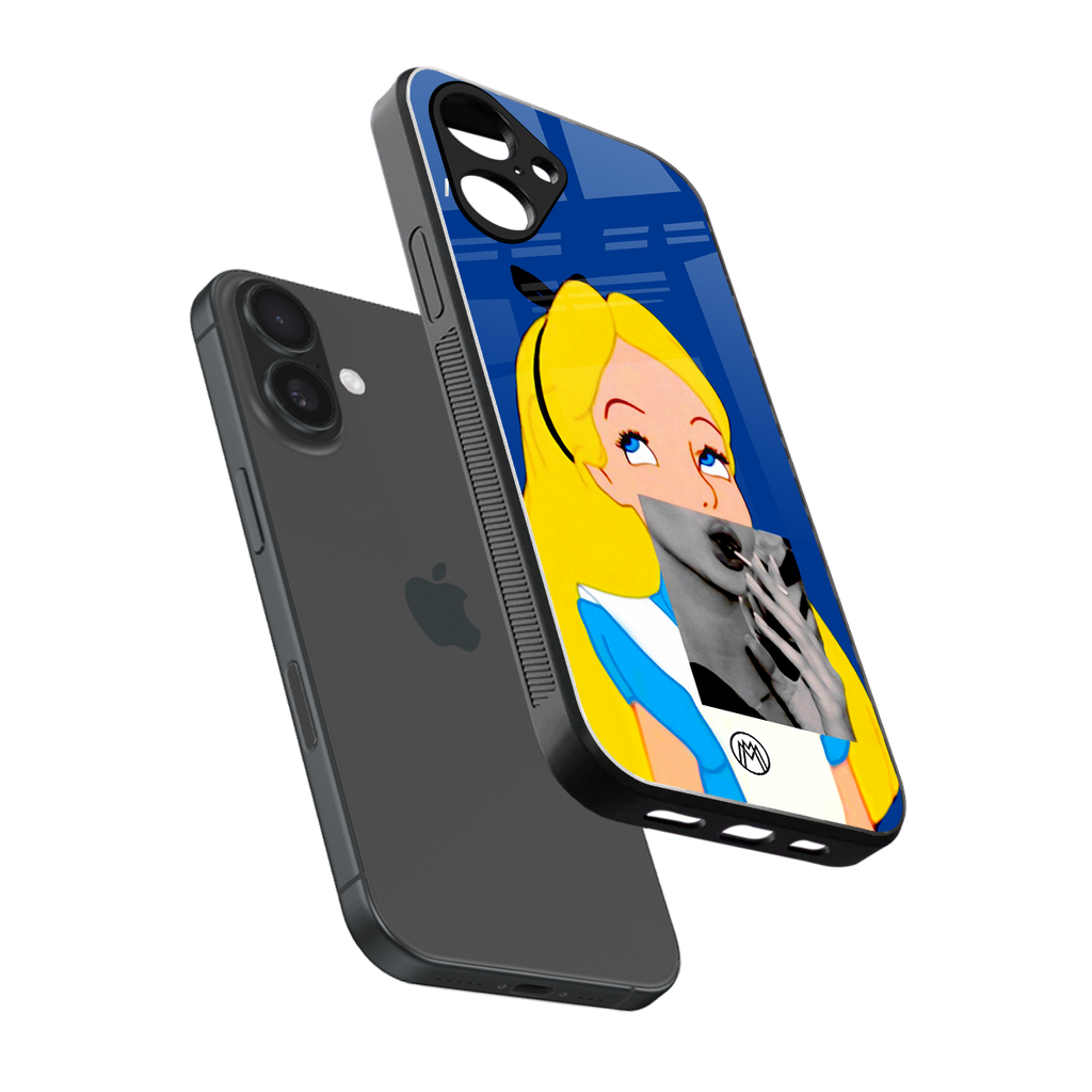wonderland treat back phone cover | glass case for iphone 16