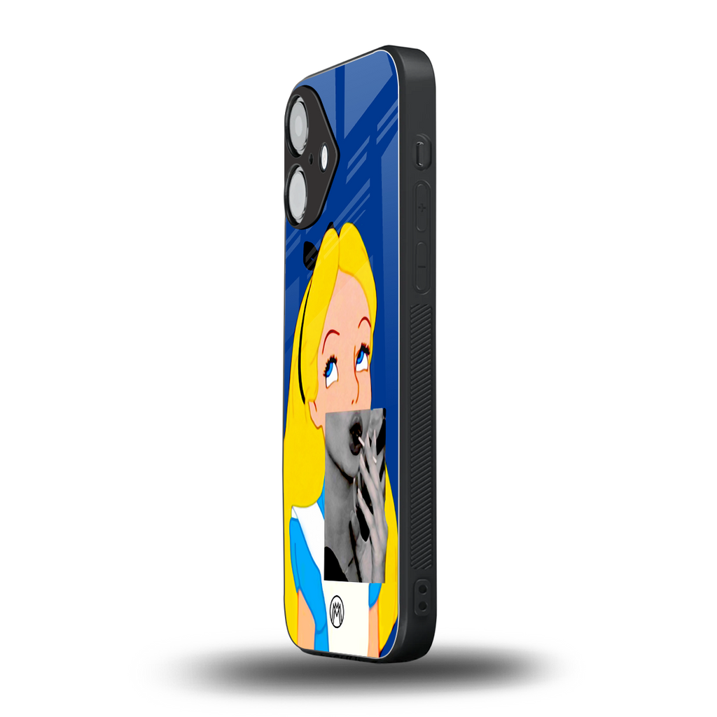 wonderland treat back phone cover | glass case for iphone 16