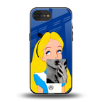 wonderland treat back phone cover | glass case for iphone 16e