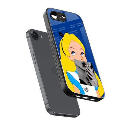 wonderland treat back phone cover | glass case for iphone 16e