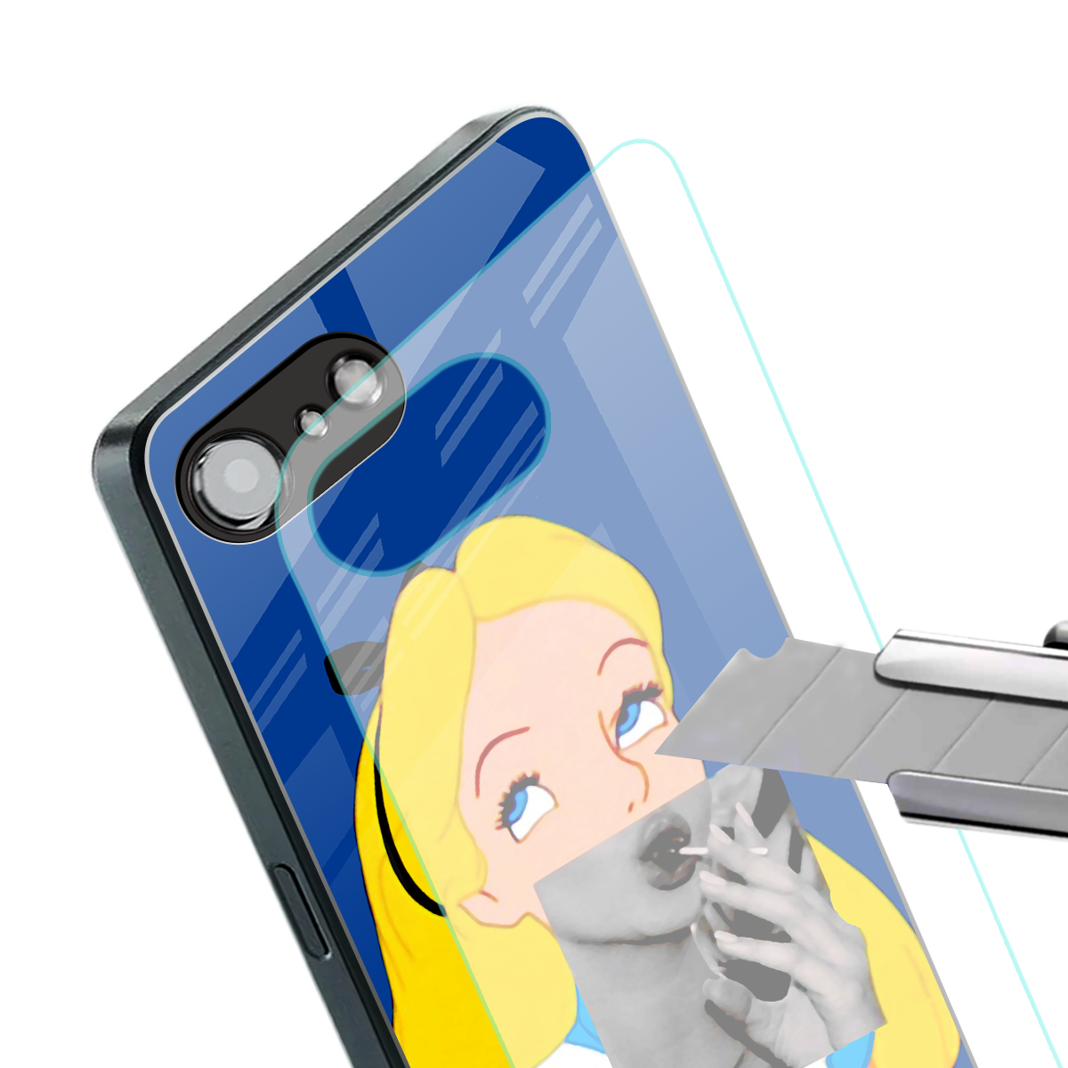 wonderland treat back phone cover | glass case for iphone 16e