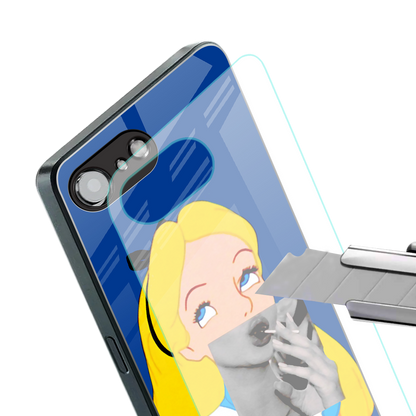 wonderland treat back phone cover | glass case for iphone 16e