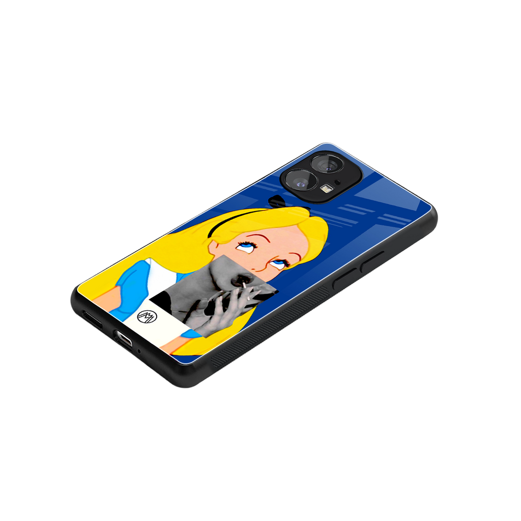 wonderland treat back phone cover | glass case for nothing phone 1