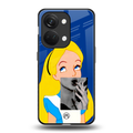 wonderland treat back phone cover | glass case for oneplus nord 3