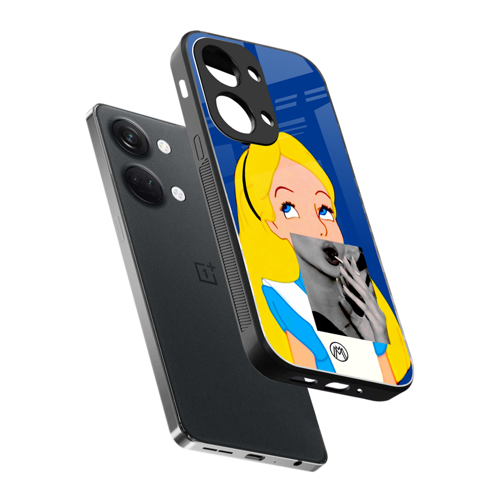 wonderland treat back phone cover | glass case for oneplus nord 3