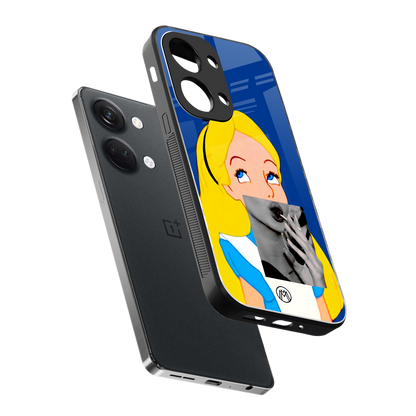 wonderland treat back phone cover | glass case for oneplus nord 3