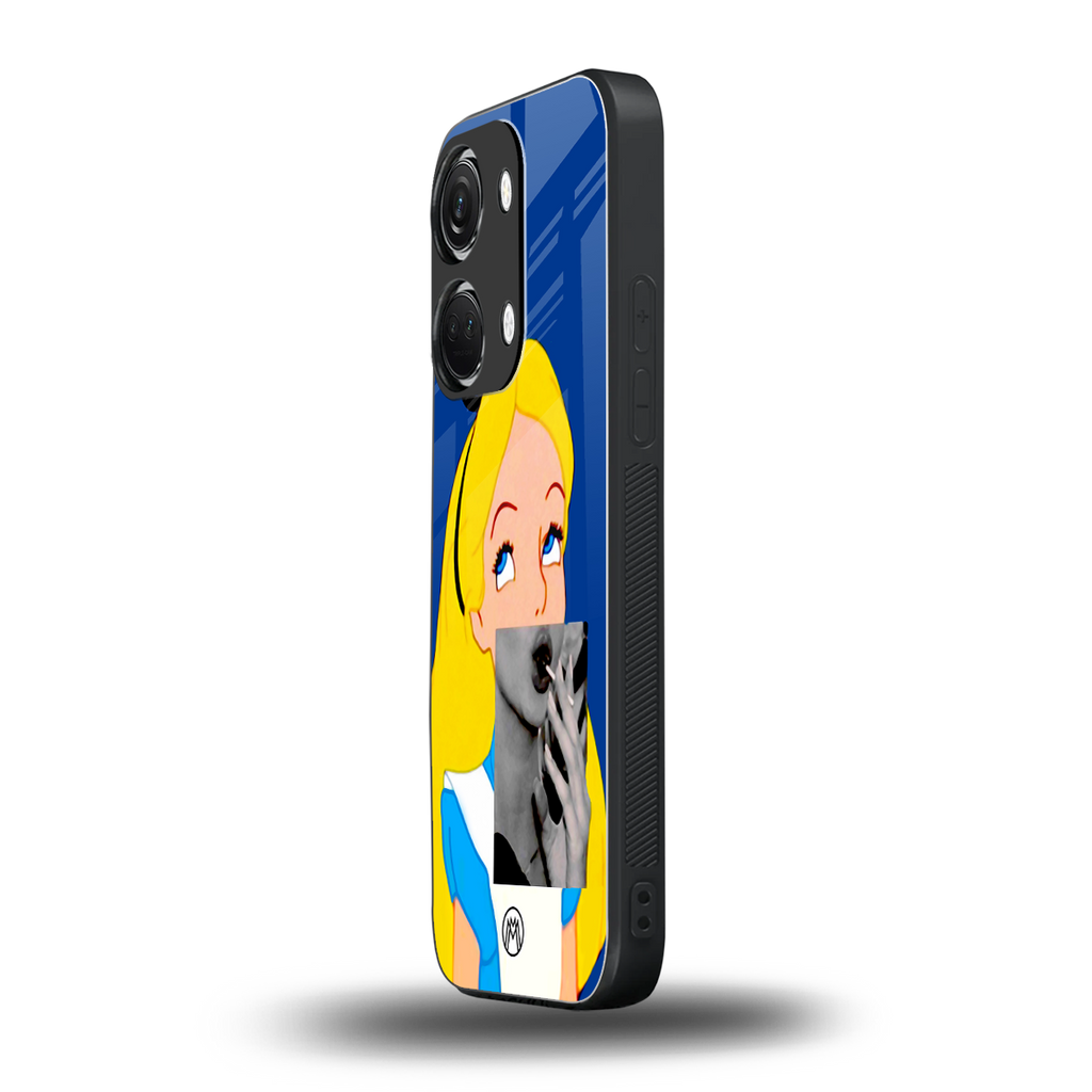 wonderland treat back phone cover | glass case for oneplus nord 3