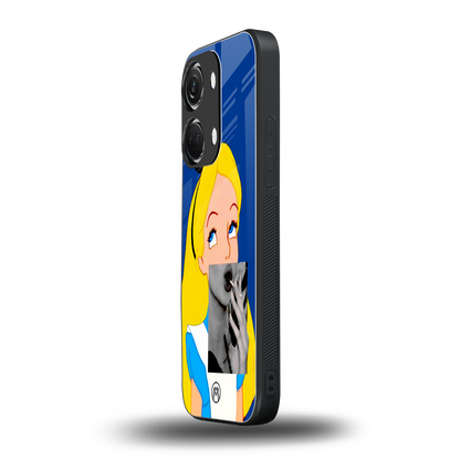 wonderland treat back phone cover | glass case for oneplus nord 3