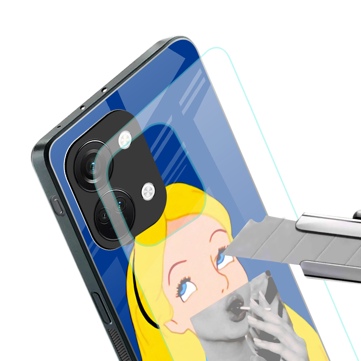 wonderland treat back phone cover | glass case for oneplus nord 3