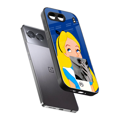 wonderland treat back phone cover | glass case for oneplus nord 4