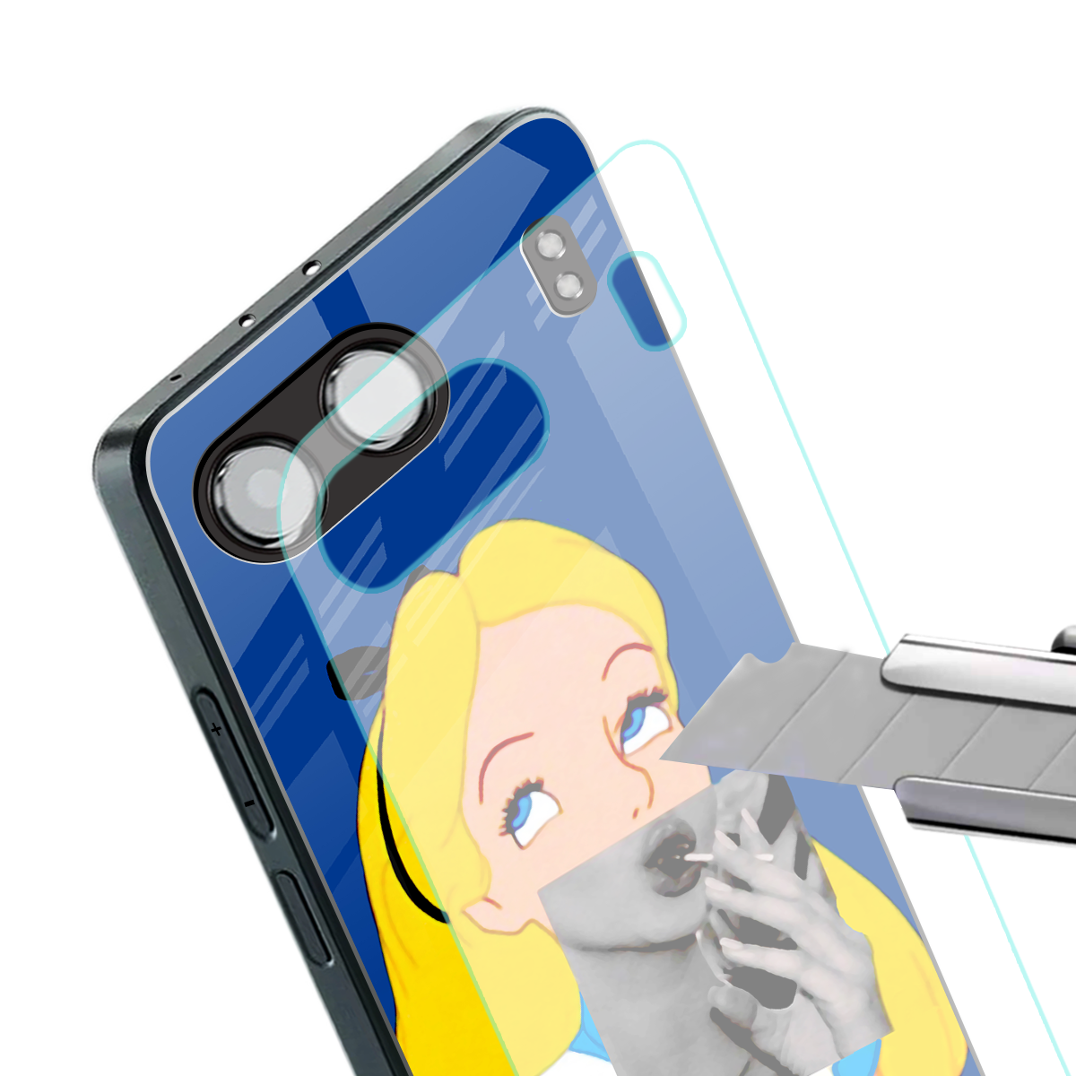 wonderland treat back phone cover | glass case for oneplus nord 4