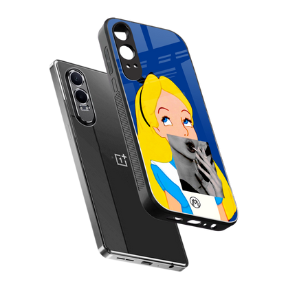 wonderland treat back phone cover | glass case for oneplus nord ce 4 lite