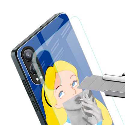 wonderland treat back phone cover | glass case for oneplus nord ce 4 lite
