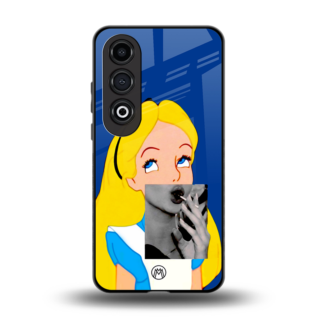 wonderland treat back phone cover | glass case for oneplus nord ce 4