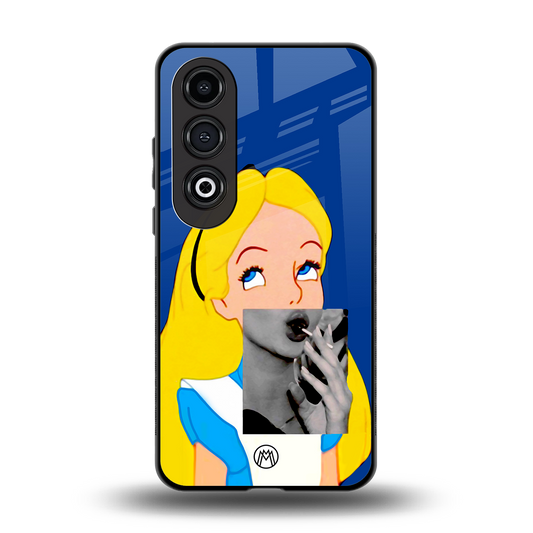wonderland treat back phone cover | glass case for oneplus nord ce 4
