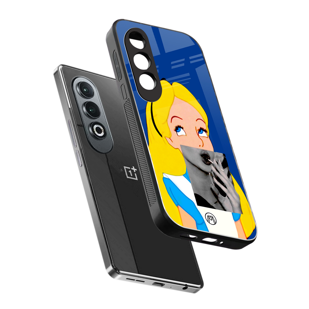wonderland treat back phone cover | glass case for oneplus nord ce 4
