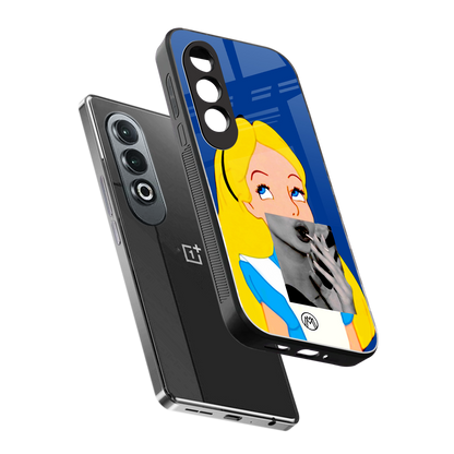 wonderland treat back phone cover | glass case for oneplus nord ce 4