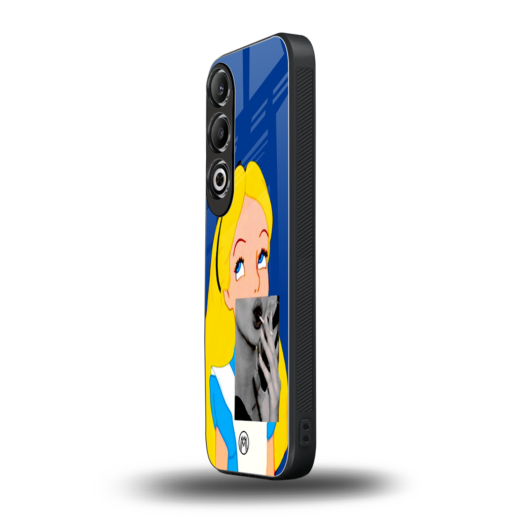 wonderland treat back phone cover | glass case for oneplus nord ce 4