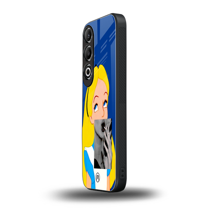 wonderland treat back phone cover | glass case for oneplus nord ce 4