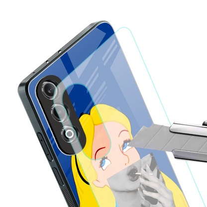wonderland treat back phone cover | glass case for oneplus nord ce 4