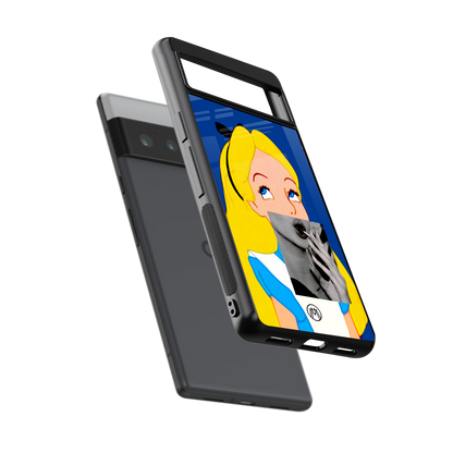wonderland treat back phone cover | glass case for google pixel 6 pro