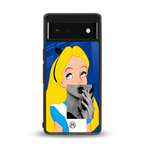 wonderland treat back phone cover | glass case for google pixel 6