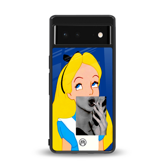 wonderland treat back phone cover | glass case for Google Pixel 6A