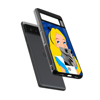 wonderland treat back phone cover | glass case for google pixel 6