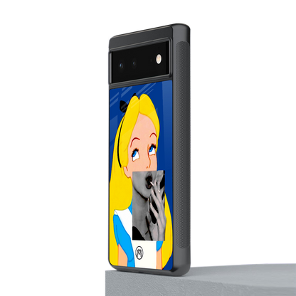 wonderland treat back phone cover | glass case for google pixel 6