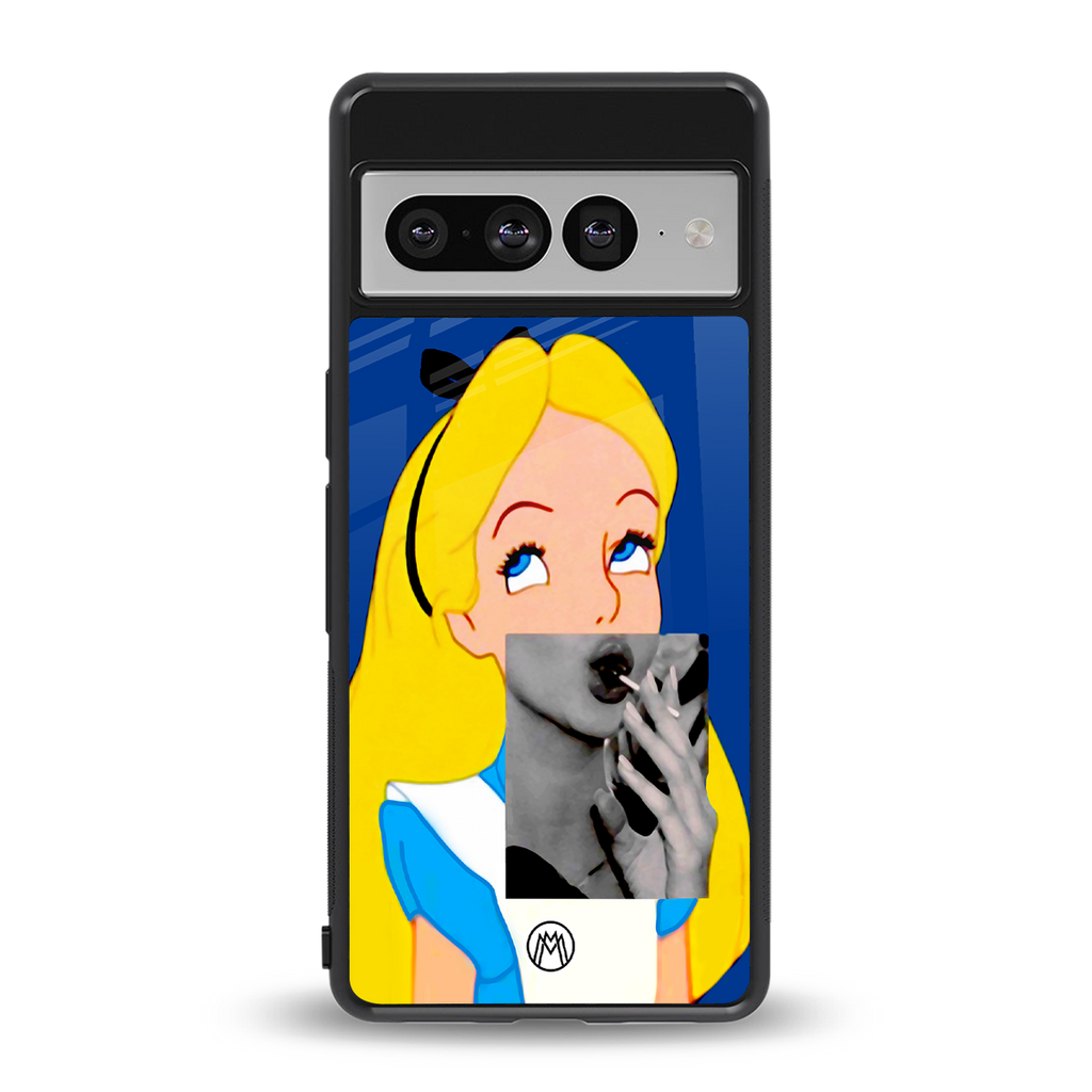 wonderland treat back phone cover | glass case for google pixel 7 pro