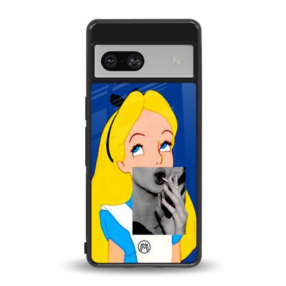 wonderland treat back phone cover | glass case for Google Pixel 7A