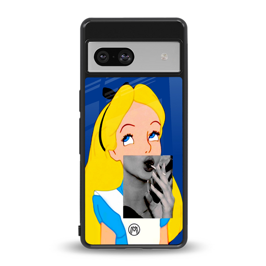 wonderland treat back phone cover | glass case for Google Pixel 7A