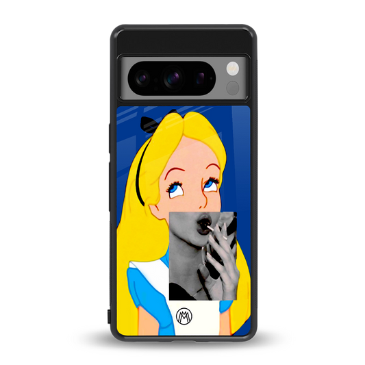 wonderland treat back phone cover | glass case for google pixel 8 pro