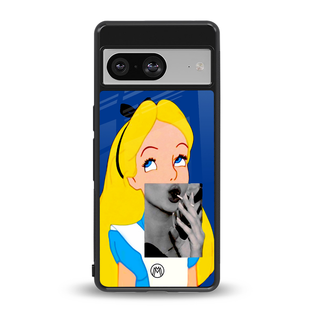 wonderland treat back phone cover | glass case for Google Pixel 8