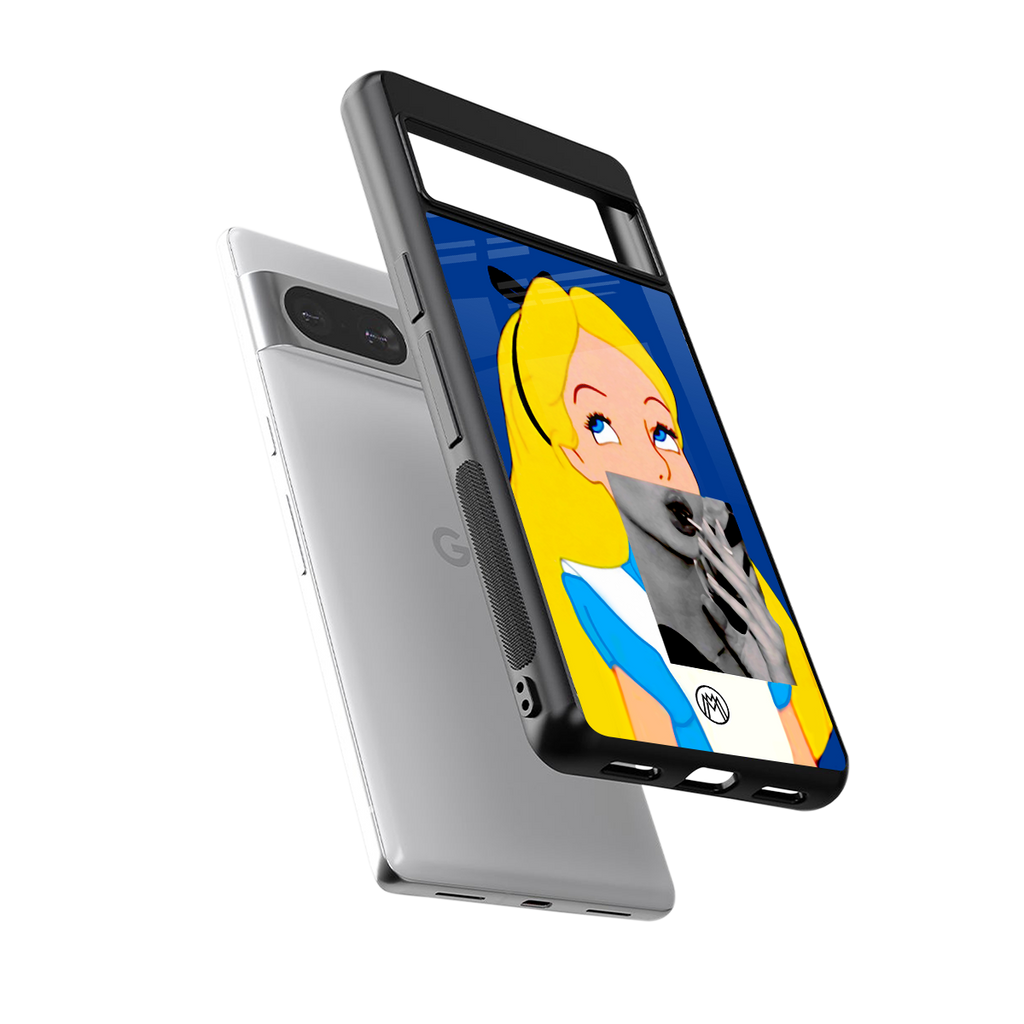 wonderland treat back phone cover | glass case for Google Pixel 8