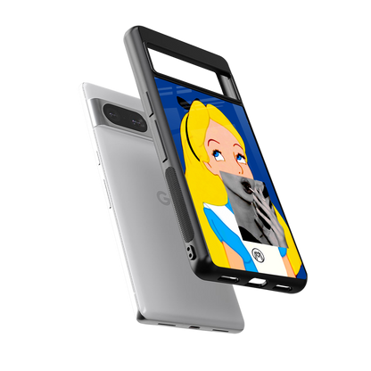 wonderland treat back phone cover | glass case for Google Pixel 8