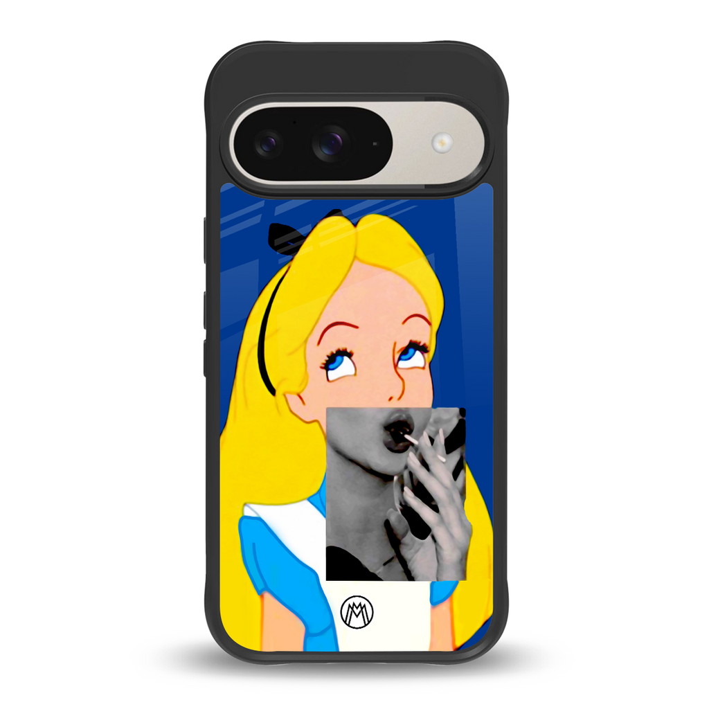 wonderland treat back phone cover | glass case for google pixel 9