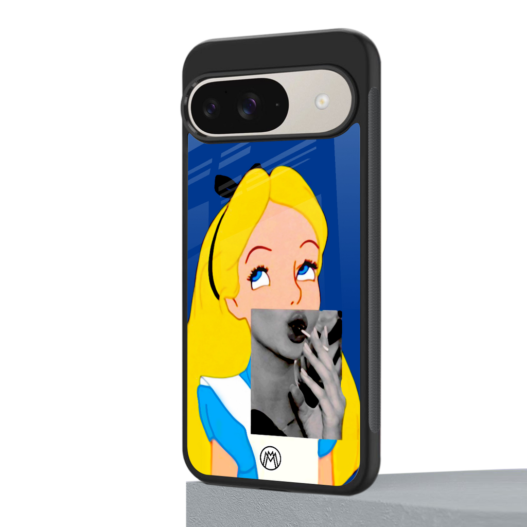 wonderland treat back phone cover | glass case for google pixel 9