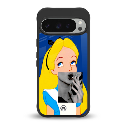 wonderland treat back phone cover | glass case for google pixel 9 pro