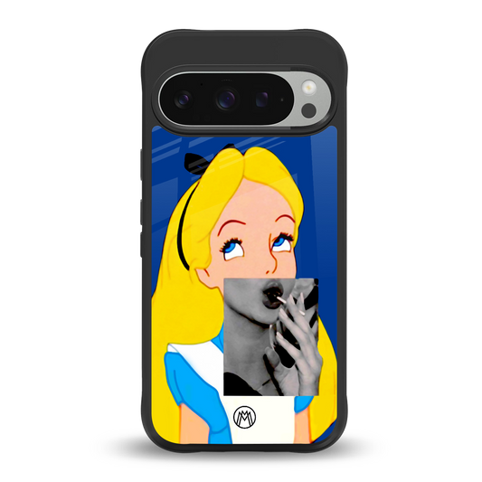 wonderland treat back phone cover | glass case for google pixel 9 pro