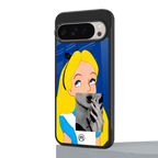 wonderland treat back phone cover | glass case for google pixel 9 pro xl