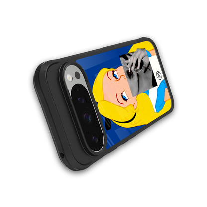 wonderland treat back phone cover | glass case for google pixel 9 pro