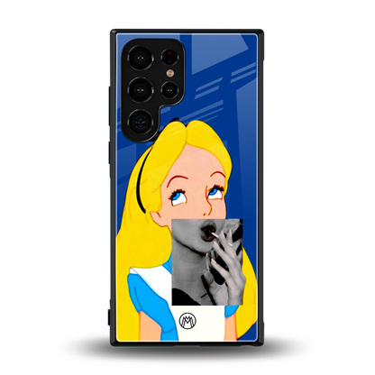 wonderland treat back phone cover | glass case for samsung galaxy s23 ultra