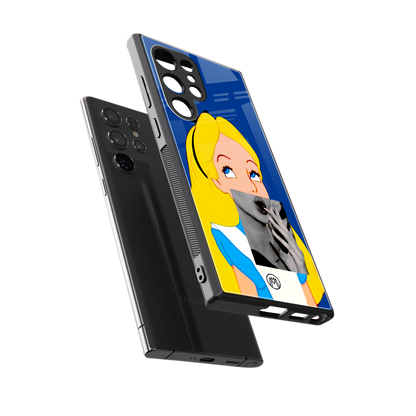 wonderland treat back phone cover | glass case for samsung galaxy s24 ultra